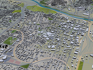 Macon city georgia usa 50km 3D 모델
