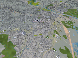 Macon city georgia usa 50km 3D 모델