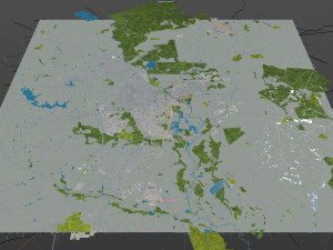Macon city georgia usa 50km 3D 모델