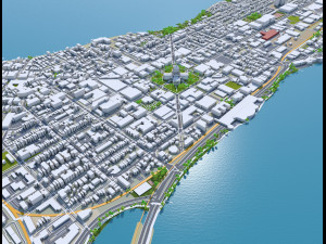 Madison city wisconsin 60km 3D-Modell