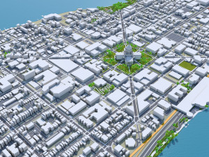 Madison city wisconsin 60km 3D-Modell