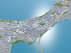 Madison city wisconsin 60km 3D-Modell