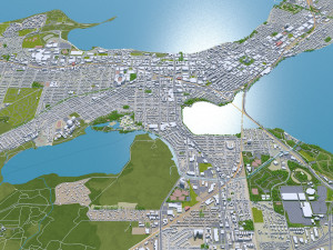 Madison city wisconsin 60km 3D-Modell
