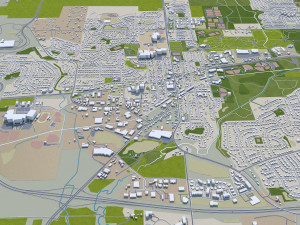 Madison city wisconsin 60km 3D-Modell
