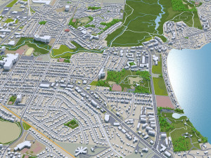 Madison city wisconsin 60km 3D-Modell