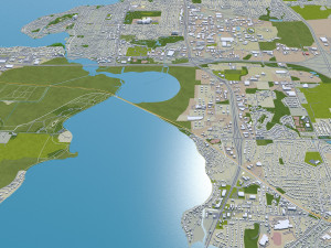Madison city wisconsin 60km 3D-Modell
