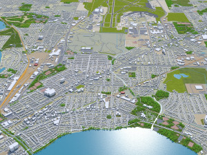 Madison city wisconsin 60km 3D-Modell