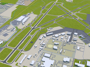 Madison city wisconsin 60km 3D-Modell