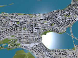 Madison city wisconsin 60km 3D-Modell