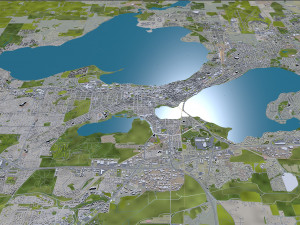 Madison city wisconsin 60km 3D-Modell