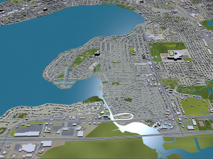 Madison city wisconsin 60km 3D-Modell