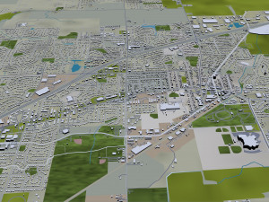 Madison city wisconsin 60km 3D-Modell