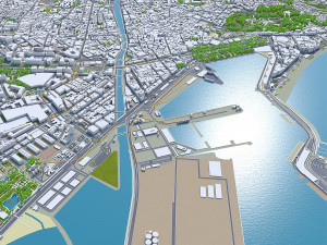Malaga city spain 70km 3D Model