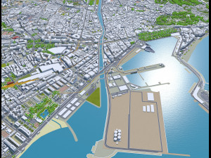 Malaga city spain 70km 3D Model