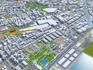 Malaga city spain 70km 3D Model