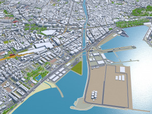 Malaga city spain 70km 3D Model