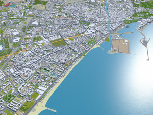 Malaga city spain 70km 3D Model