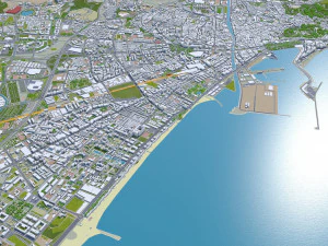 Malaga city spain 70km 3D Model