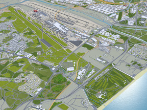 Malaga city spain 70km 3D Model