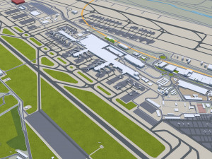 Malaga city spain 70km 3D Model
