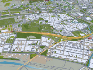 Malaga city spain 70km 3D Model
