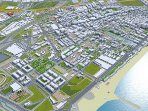 Malaga city spain 70km 3D Model