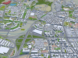 Malaga city spain 70km 3D Model