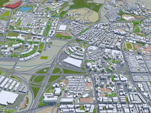 Malaga city spain 70km 3D Model