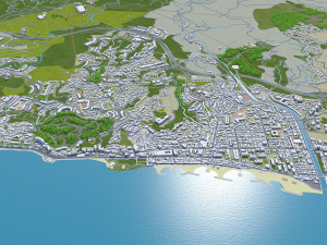 Malaga city spain 70km 3D Model