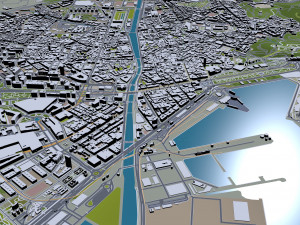 Malaga city spain 70km 3D Model