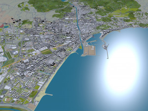 Malaga city spain 70km 3D Model