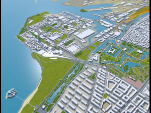Malmo city sweden 40km 3D Model