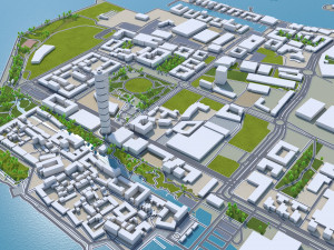 Malmo city sweden 40km Modelo 3D