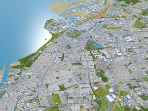 Malmo city sweden 40km Modelo 3D
