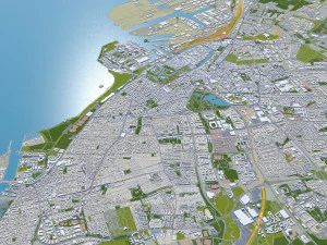 Malmo city sweden 40km 3D Model