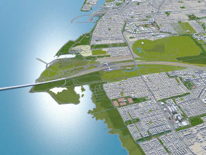 Malmo city sweden 40km 3D Model