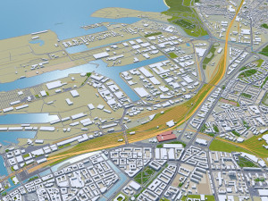 Malmo city sweden 40km Modelo 3D