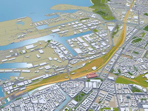 Malmo city sweden 40km 3D Model
