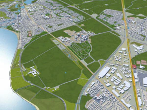 Malmo city sweden 40km 3D Model