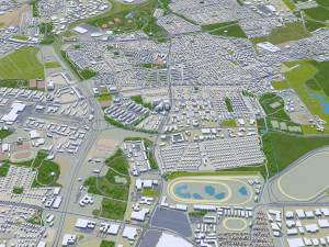 Malmo city sweden 40km 3D Model