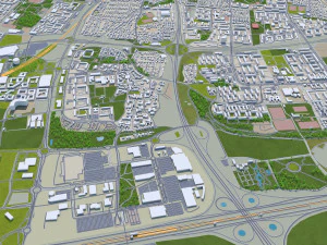 Malmo city sweden 40km 3D Model