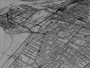 Malmo city sweden 40km 3D Model