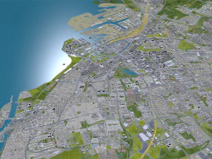 Malmo city sweden 40km 3D Model