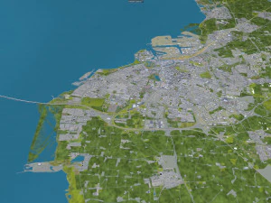 Malmo city sweden 40km 3D Model