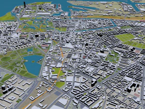 Malmo city sweden 40km 3D Model