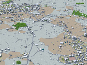 malta city country 3d model 50km 3D Модель