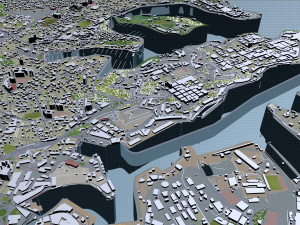 malta city country 3d model 50km 3D Модель