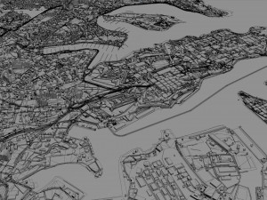 malta city country 3d model 50km 3D Модель