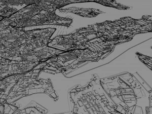 malta city country 3d model 50km 3D Model