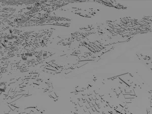 malta city country 3d model 50km 3D Model